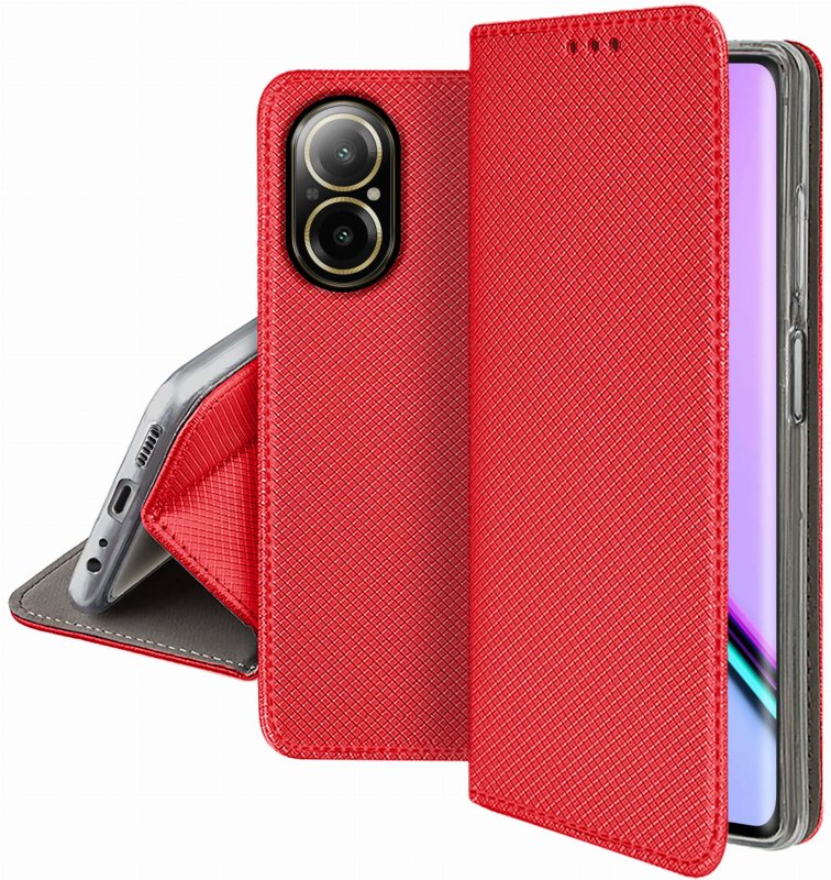 etui-do-realme-c67-czerwone-zamykane-ze-szklem
