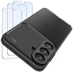 Etui do Samsung Galaxy A16 carbon z zestawem 3 szkieł