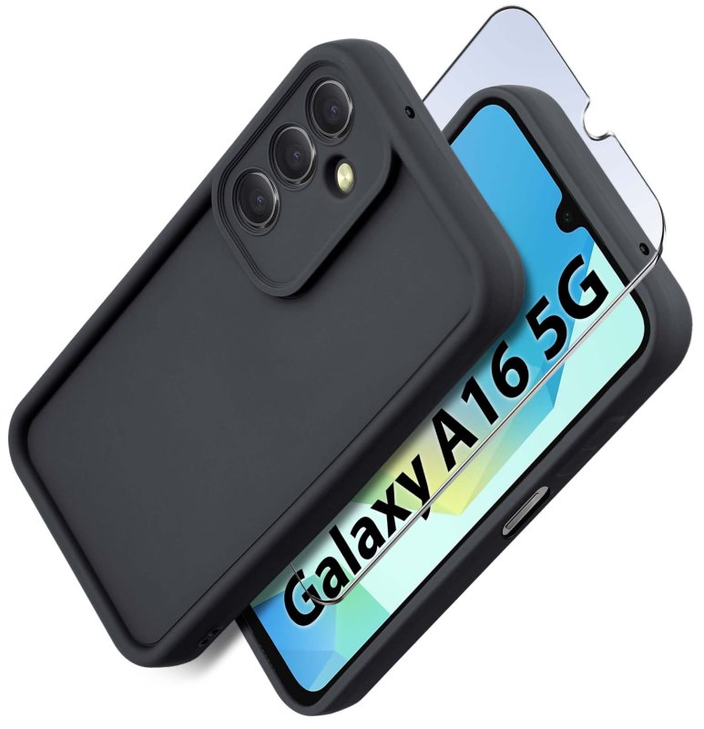 etui-do-samsung-galaxy-a16-5g-czarne-wzmacniane-silikonowe-ze-szklem