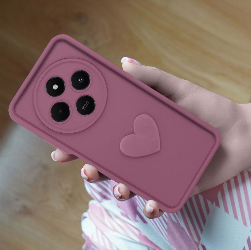 etui-do-xiaomi-redmi-14c-silikonowe-serce-burgundowe-ze-szklem
