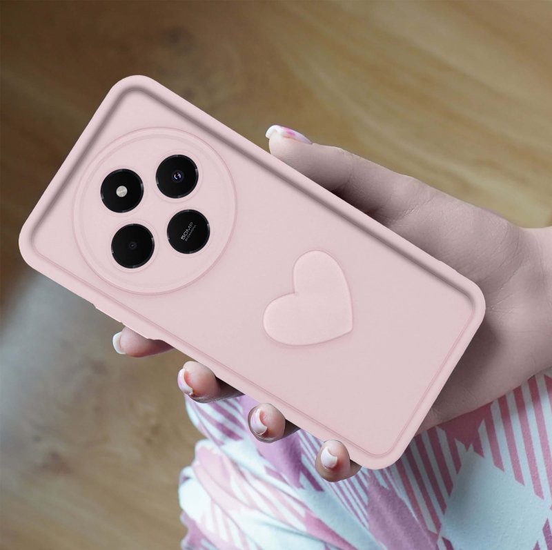 etui-do-xiaomi-redmi-14c-silikonowe-serce-jasnorozowe-ze-szklem