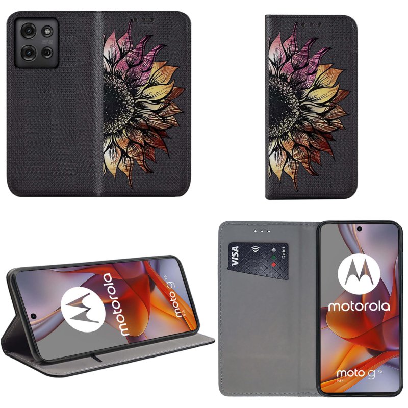 etui-do-motorola-moto-g75-5g-zamykane-malowane-wzor-kwiat-ze-szklem