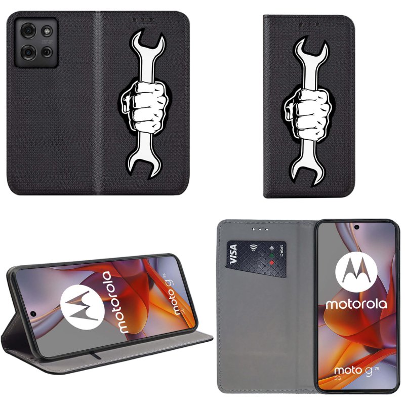 etui-do-motorola-moto-g75-5g-zamykane-malowane-wzor-meski-ze-szklem