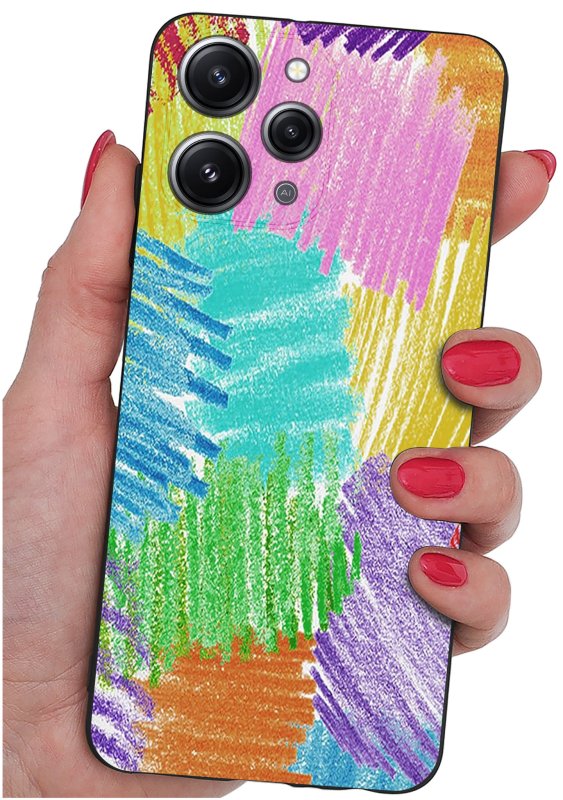 etui-do-xiaomi-redmi-12-4g-rozne-wzory-kolorowe-ze-szklem
