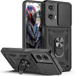 Etui do Motorola Moto G35 5G pancerne ring z osłoną na aparat ze szkłem