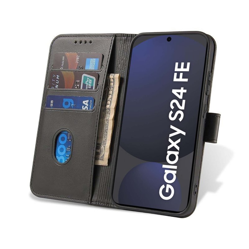 etui-do-samsung-galaxy-s24-fe-skorzane-z-klapka-czarne-ze-szklem