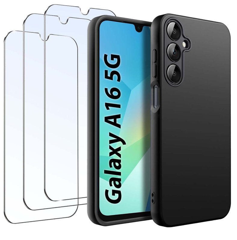 etui-do-samsung-galaxy-a16-czarne-matowe-z-zestawem-3-szkiel
