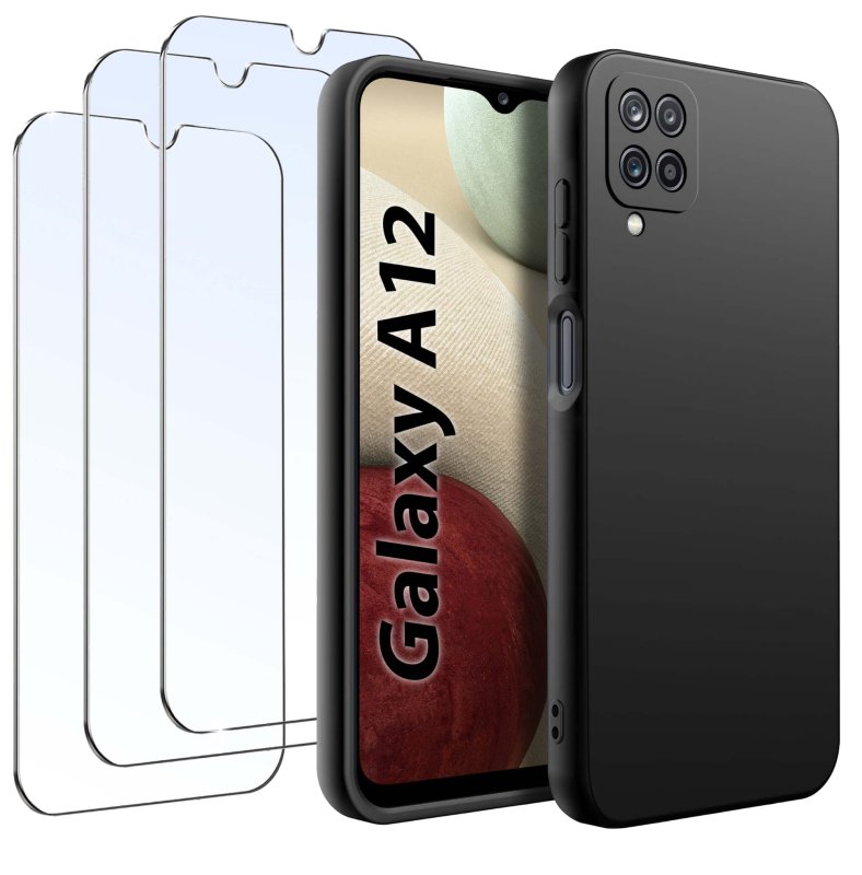 etui-do-samsung-galaxy-a12-m12-czarne-matowe-z-zestawem-3-szkiel