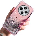 Etui do Xiaomi Redmi 14C brokat różowe ze szkłem
