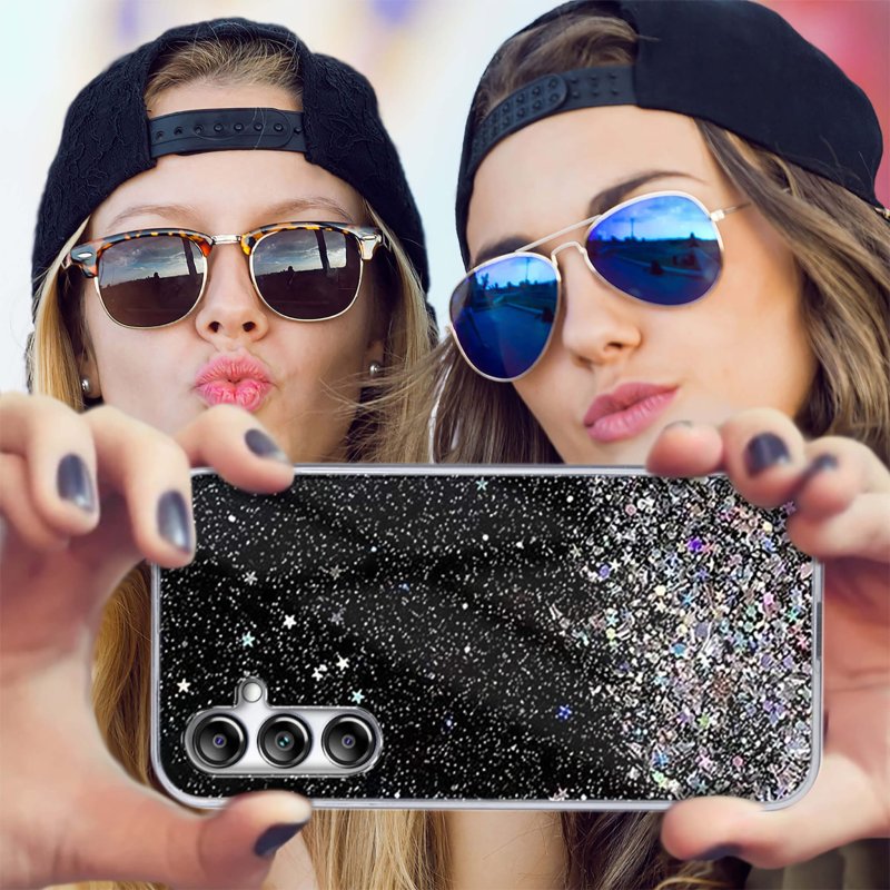 etui-do-samsung-galaxy-a16-5g-brokat-czarne-ze-szklem
