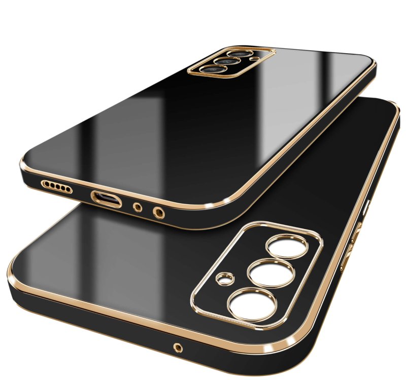 etui-do-samsung-galaxy-m55-5g-ze-zlota-ramka-czarne-ze-szklem