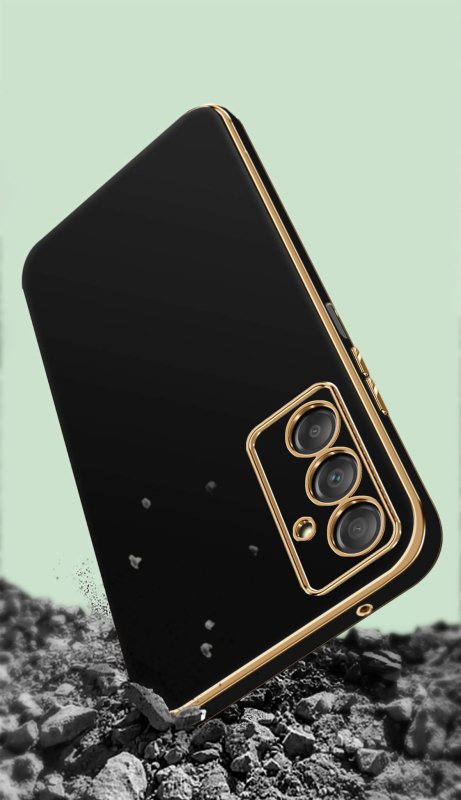 etui-do-samsung-galaxy-m55-5g-ze-zlota-ramka-czarne-ze-szklem