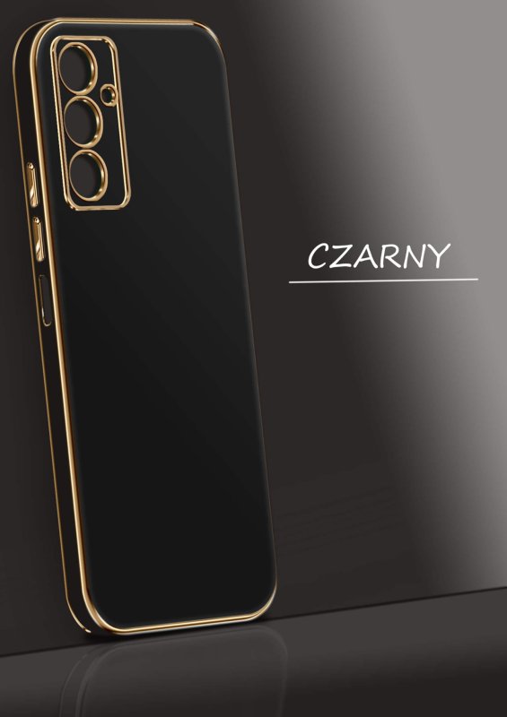 etui-do-samsung-galaxy-m55-5g-ze-zlota-ramka-czarne-ze-szklem