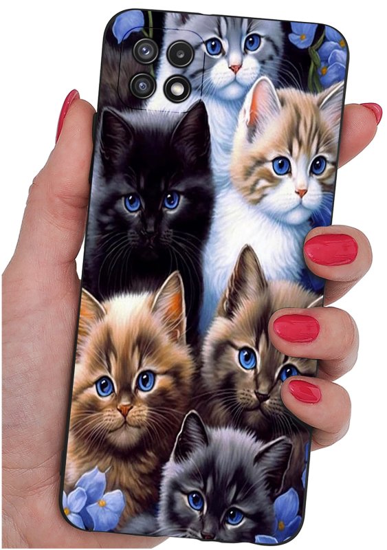 etui-do-samsung-galaxy-a22-5g-rozne-wzory-z-kotem-ze-szklem