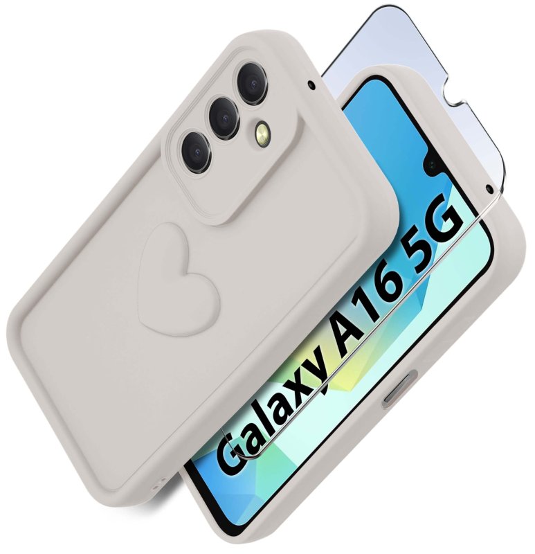 etui-do-samsung-galaxy-a16-5g-silikonowe-serce-biale-ze-szklem
