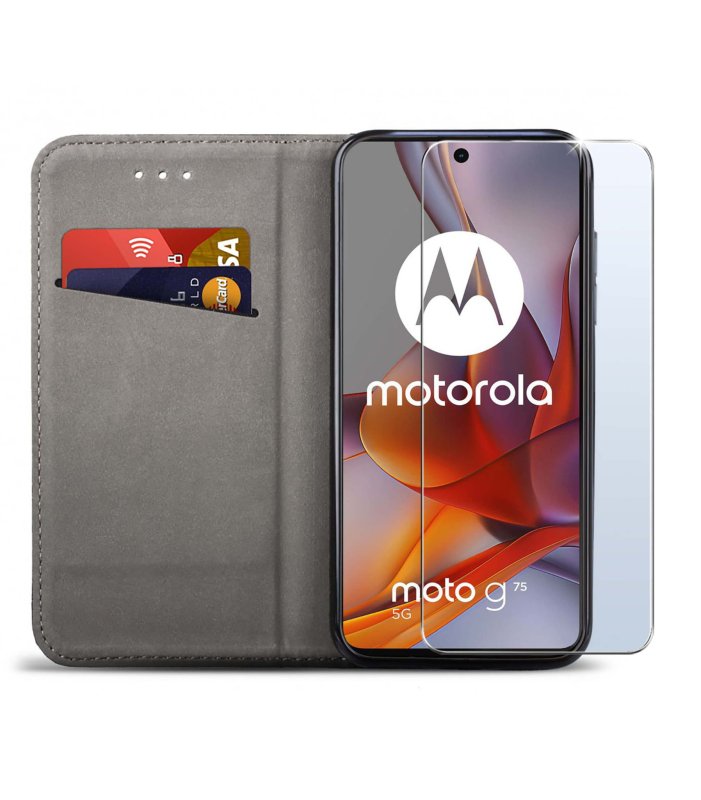 etui-do-motorola-moto-g75-5g-czarne-zamykane-ze-szklem