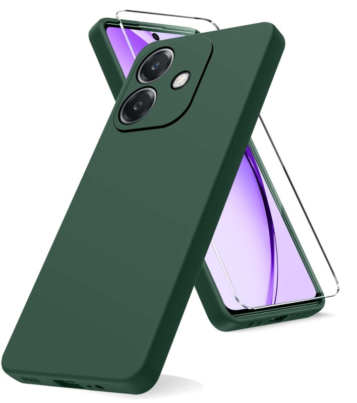 etui-do-oppo-a40-a40m-zielone-matowe-ze-szklem