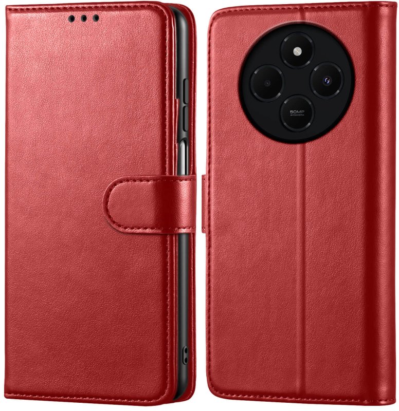 etui-do-xiaomi-redmi-14c-czerwone-magnetyczne-z-klapka-ze-szklem
