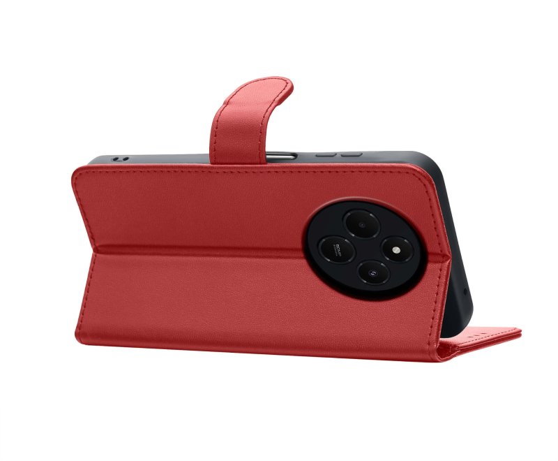 etui-do-xiaomi-redmi-14c-czerwone-magnetyczne-z-klapka-ze-szklem