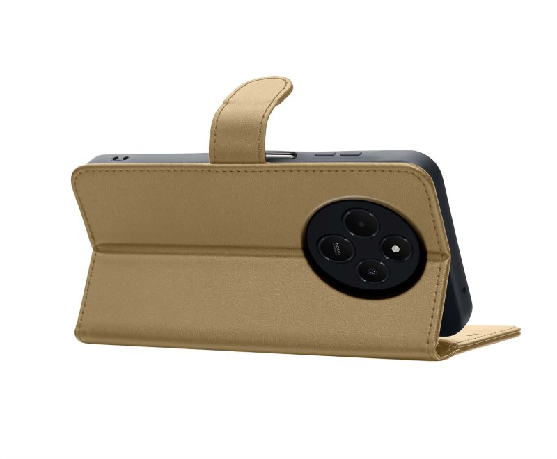 etui-do-xiaomi-redmi-14c-zlote-magnetyczne-z-klapka-ze-szklem