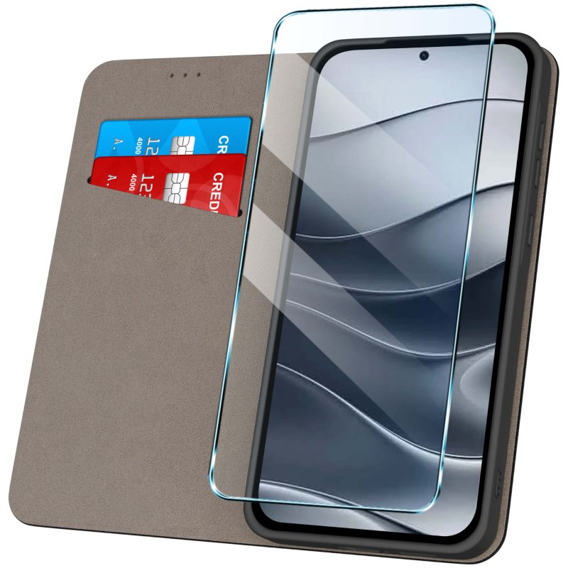 etui-do-xiaomi-redmi-note-14-5g-czarne-zamykane-ze-szklem