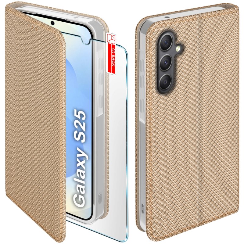 etui-do-samsung-galaxy-s25-zlote-zamykane-ze-szklem