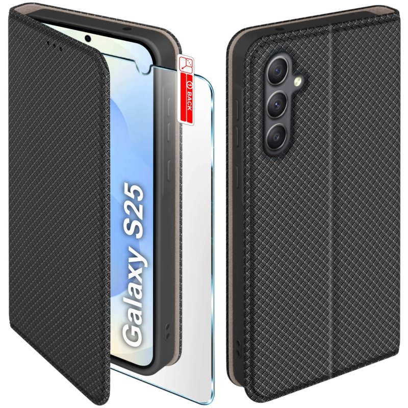 etui-do-samsung-galaxy-s25-czarne-zamykane-ze-szklem