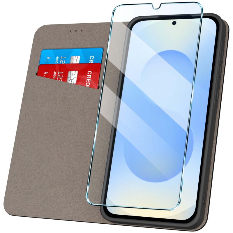 etui-do-samsung-galaxy-s25-czarne-zamykane-ze-szklem