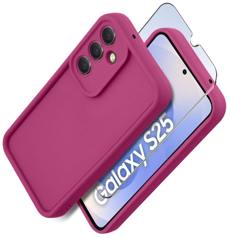 etui-do-samsung-galaxy-s25-rozowe-wzmacniane-silikonowe-ze-szklem