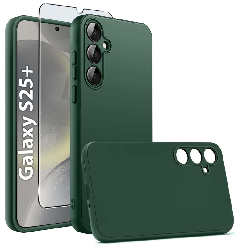etui-do-samsung-galaxy-s25-plus-zielone-matowe-ze-szklem