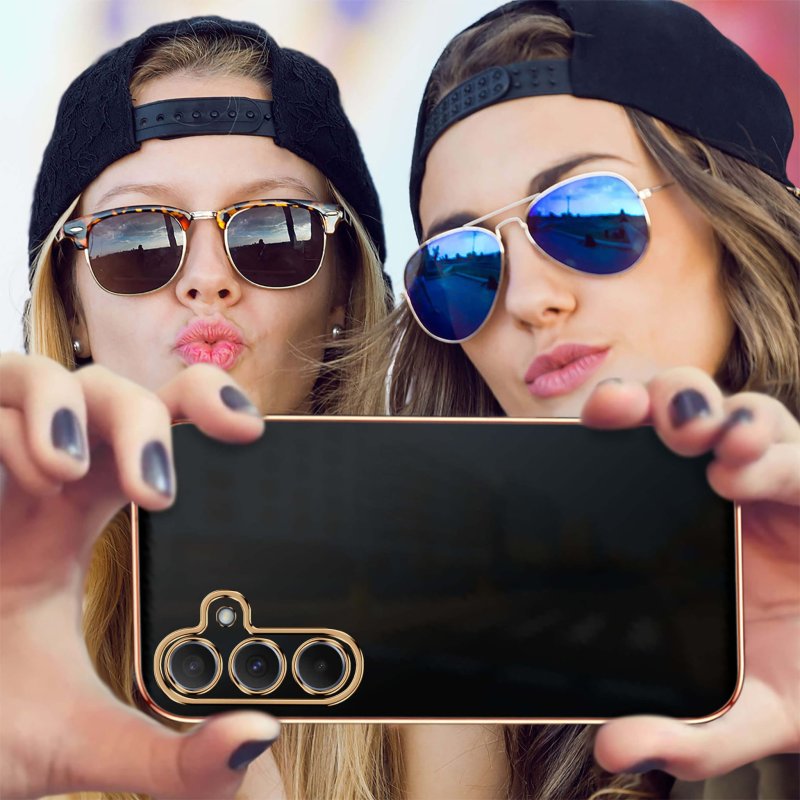 etui-do-samsung-galaxy-s25-plus-ze-zlota-ramka-czarne-ze-szklem