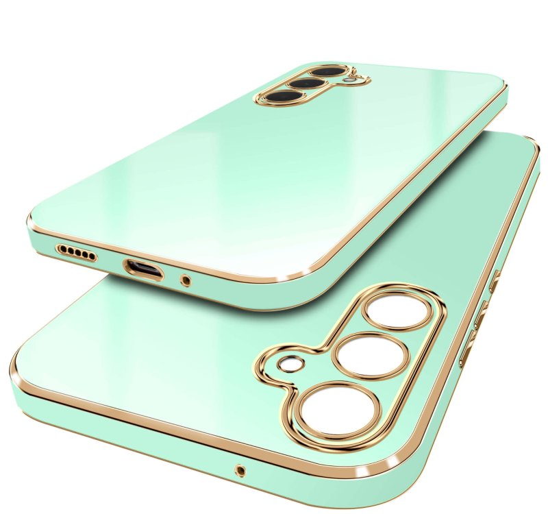 etui-do-samsung-galaxy-s25-plus-ze-zlota-ramka-mietowe-ze-szklem
