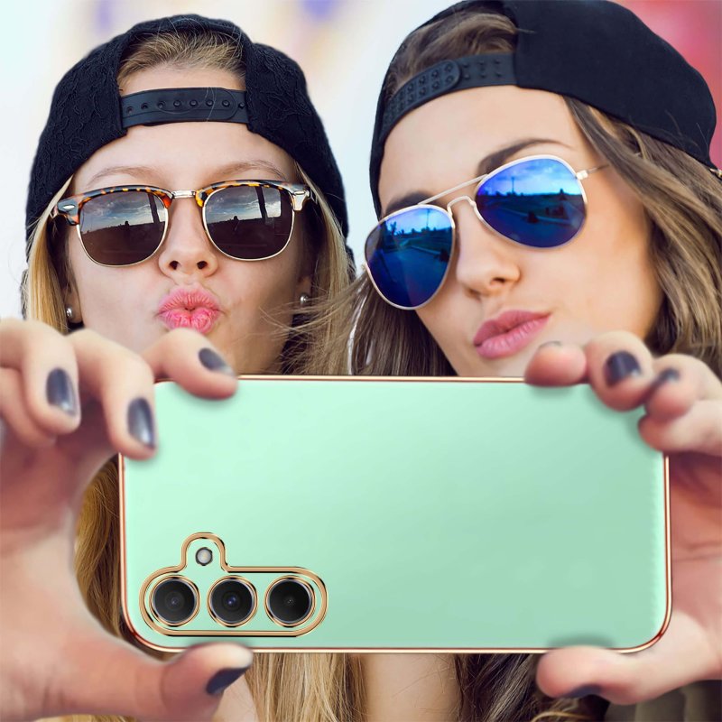 etui-do-samsung-galaxy-s25-plus-ze-zlota-ramka-mietowe-ze-szklem