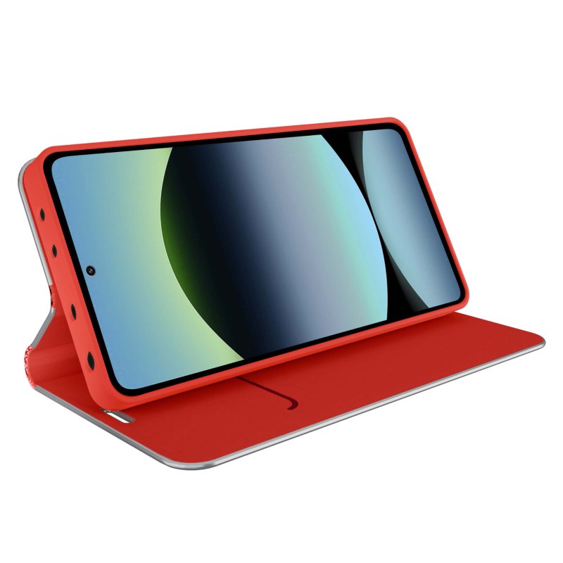 etui-do-xiaomi-redmi-note-14-5g-czerwone-zamykane-klasyczne-ze-szklem