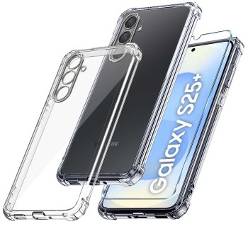 Etui do Samsung Galaxy S25 Plus przeźroczyste ze szkłem