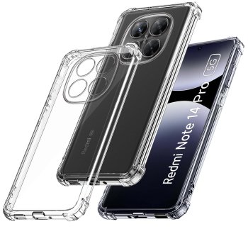 Etui do Xiaomi Redmi Note 14 Pro 5G / Pro+ 5G przeźroczyste z folią