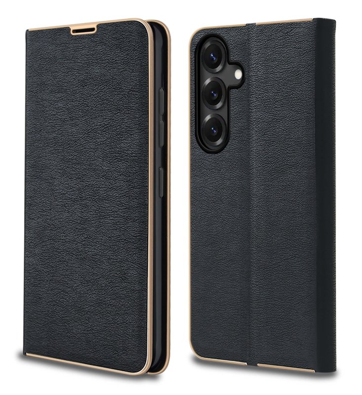 etui-do-samsung-galaxy-s25-eleganckie-zamykane-czarne-ze-szklem