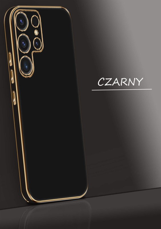 etui-do-samsung-galaxy-s25-ultra-ze-zlota-ramka-czarne-ze-szklem