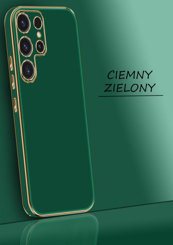 etui-do-samsung-galaxy-s25-ultra-ze-zlota-ramka-zielone-ze-szklem