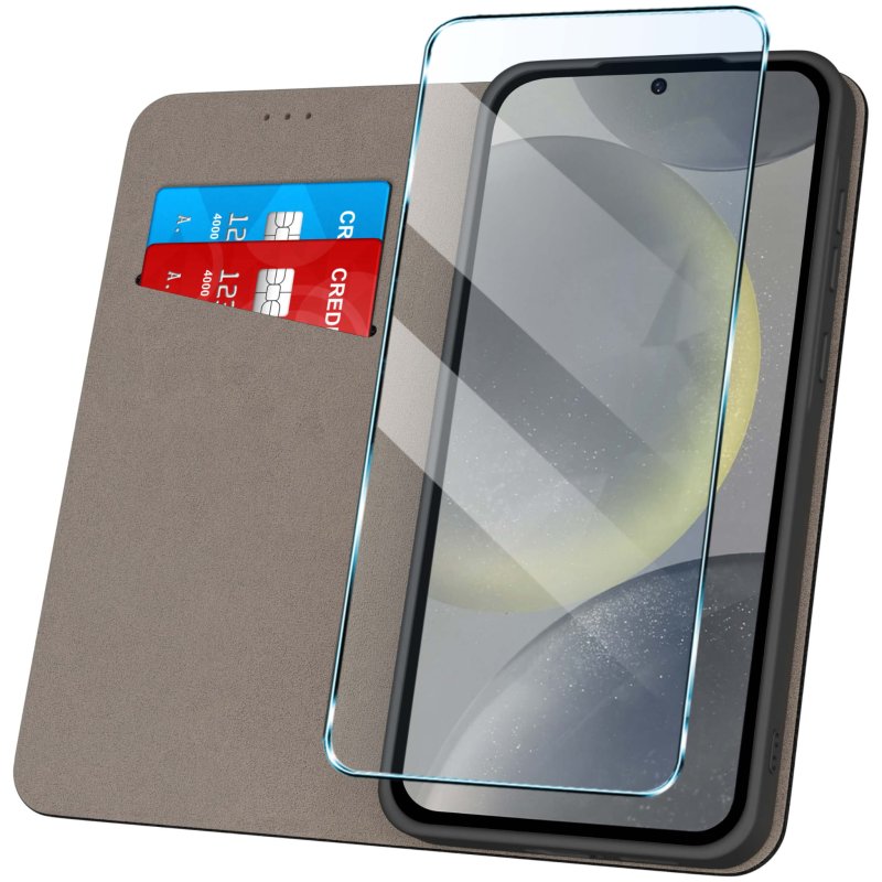 etui-do-samsung-galaxy-s24-czarne-zamykane-ze-szklem