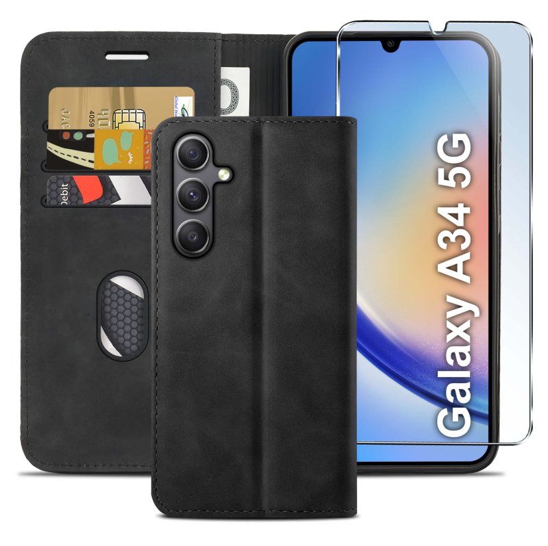 etui-do-samsung-galaxy-a34-5g-z-klapka-velvet-czarne-ze-szklem