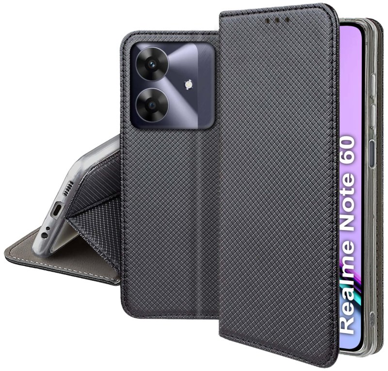 etui-do-realme-note-60-czarne-zamykane-ze-szklem