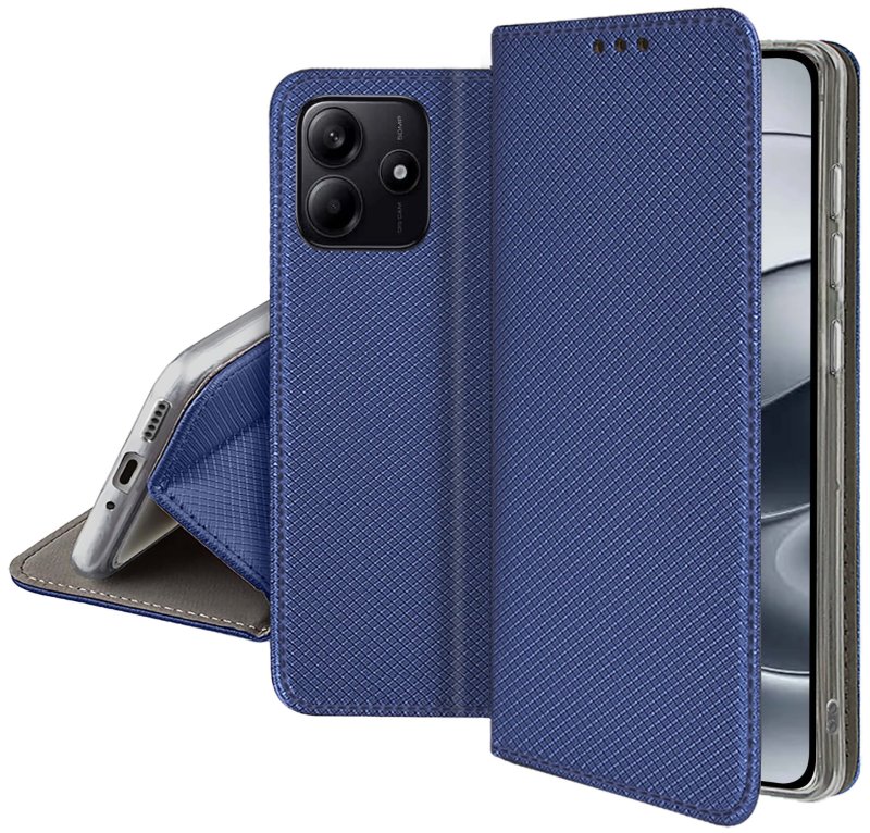 etui-do-xiaomi-redmi-note-14-5g-granatowe-zamykane-ze-szklem