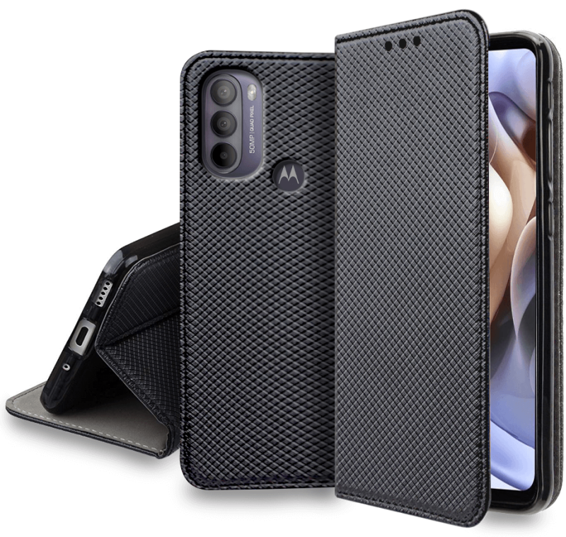 etui-do-motorola-moto-g31-g41-czarne-zamykane-ze-szklem