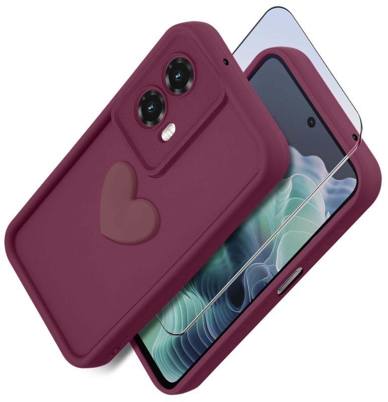 etui-do-motorola-moto-g35-silikonowe-serce-burgundowe-ze-szklem