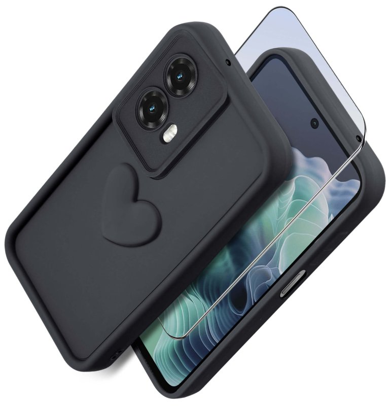 etui-do-motorola-moto-g35-silikonowe-serce-czarne-ze-szklem