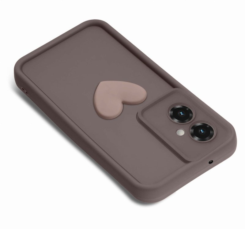 etui-do-motorola-moto-g55-silikonowe-serce-brazowe-ze-szklem