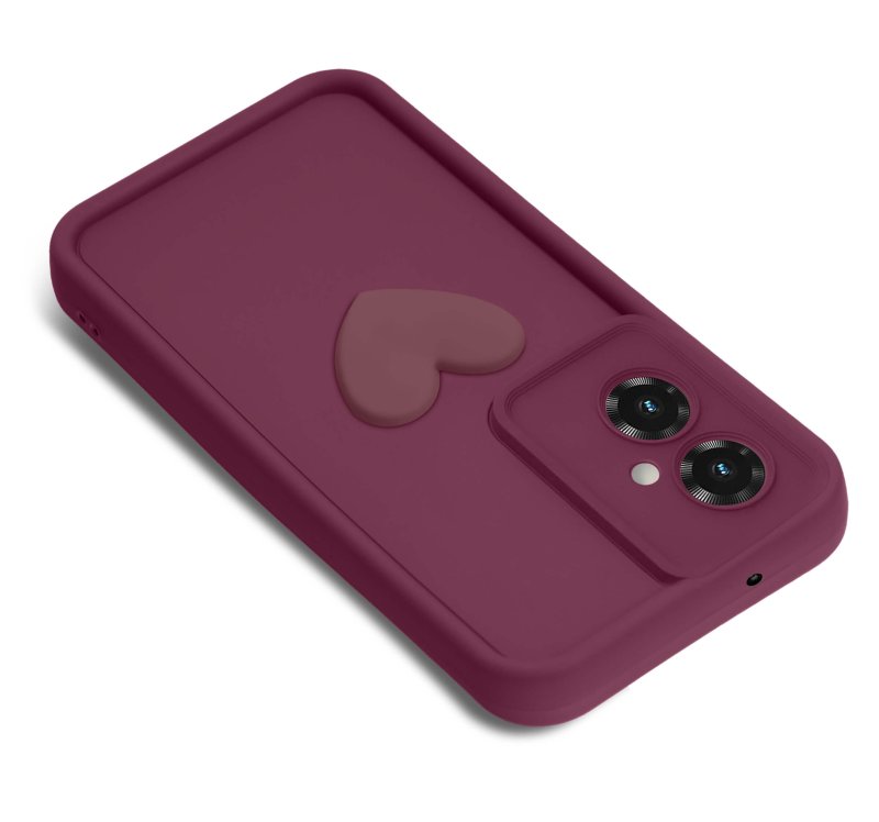 etui-do-motorola-moto-g55-silikonowe-serce-burgundowe-ze-szklem