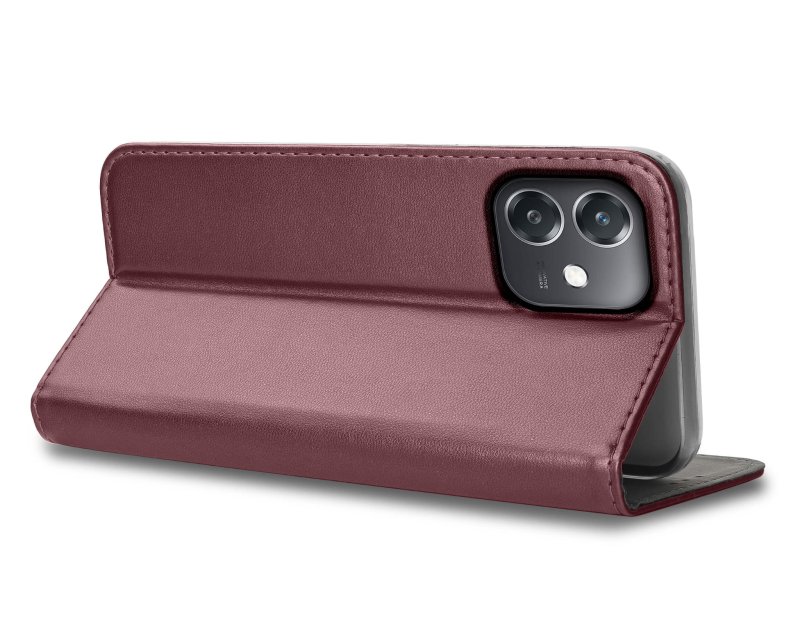etui-do-oppo-a40-a40m-burgundowe-magnetyczne-zamykane-ze-szklem