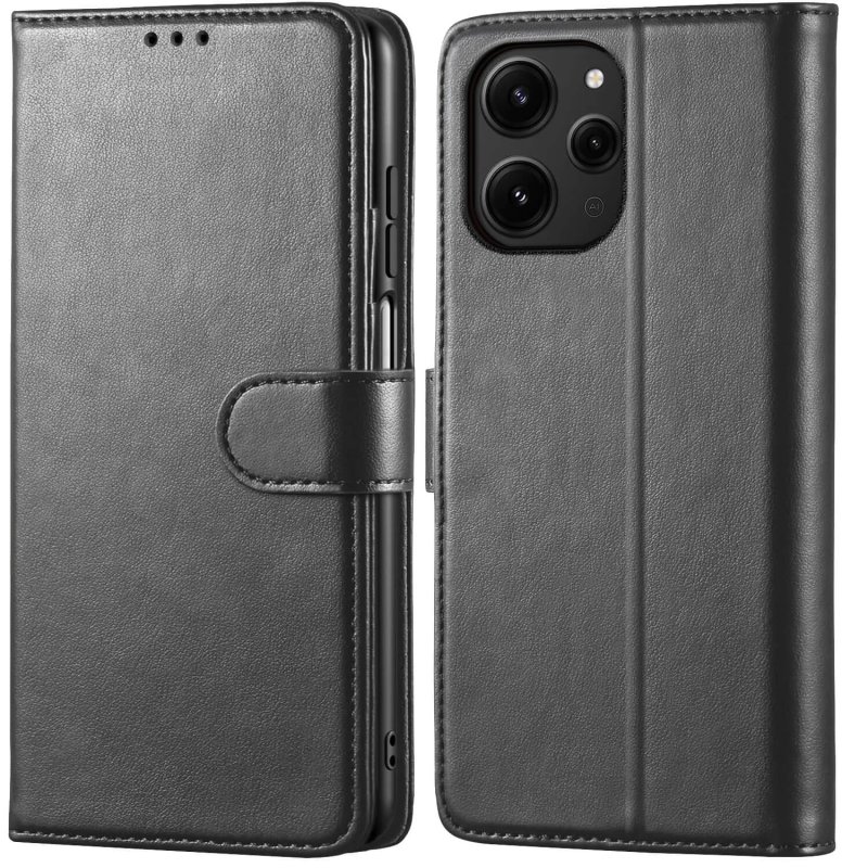 etui-do-xiaomi-redmi-12-4g-czarne-magnetyczne-z-klapka-ze-szklem